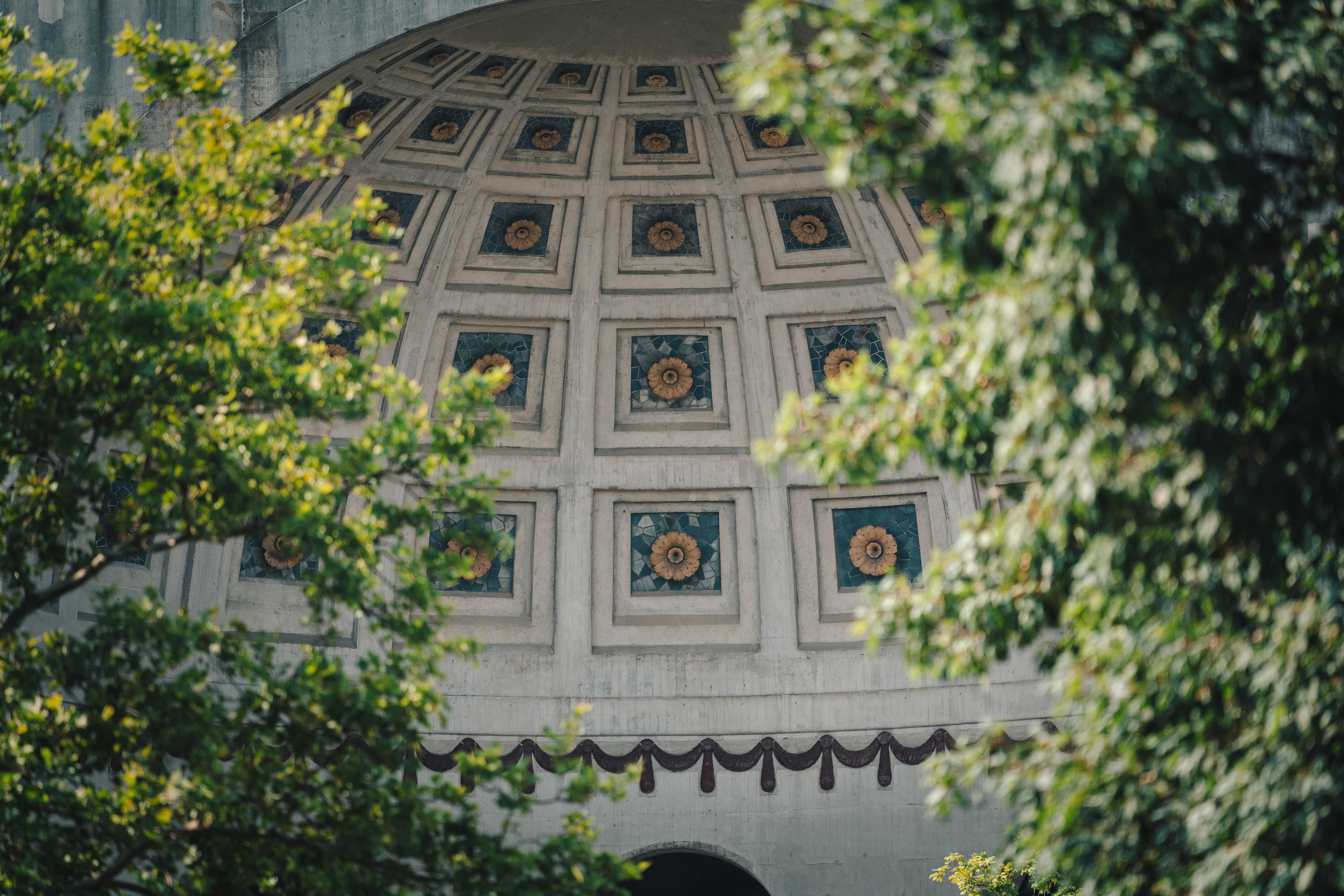 The ceiling of the rotunda at Ohio Stadium