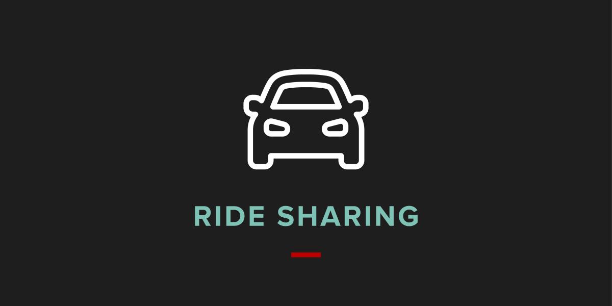 Icon of a car for ridesharing