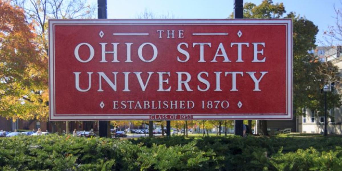 Photo of Ohio State University sign