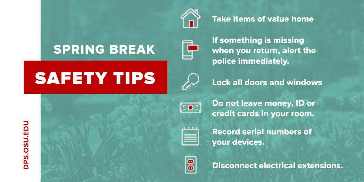 image of spring break safety tips