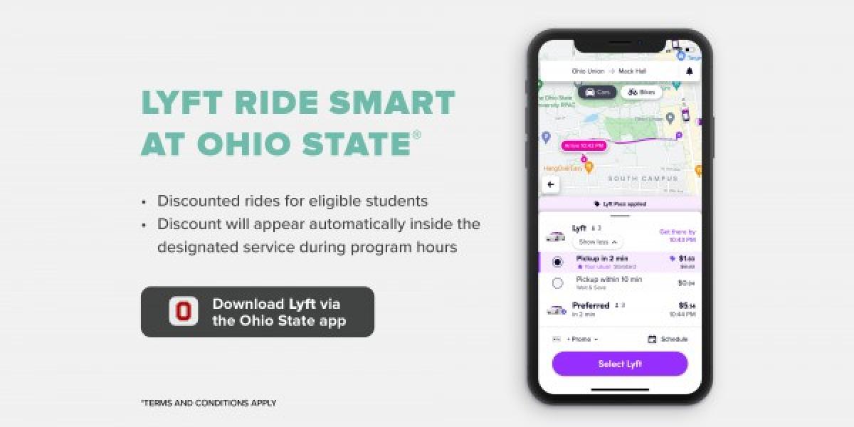 Lyft ride smart app on cell phone