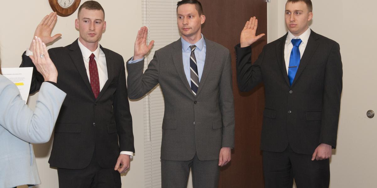 3 OSU Police officers being sworn in