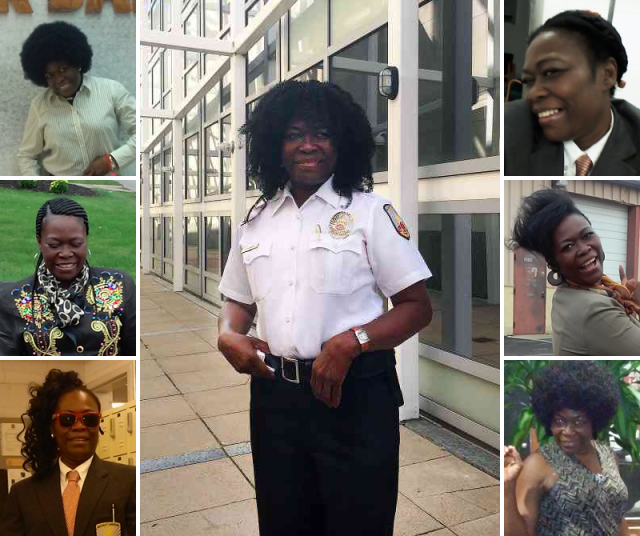 various headshots of security officer Titilayo Mumuni