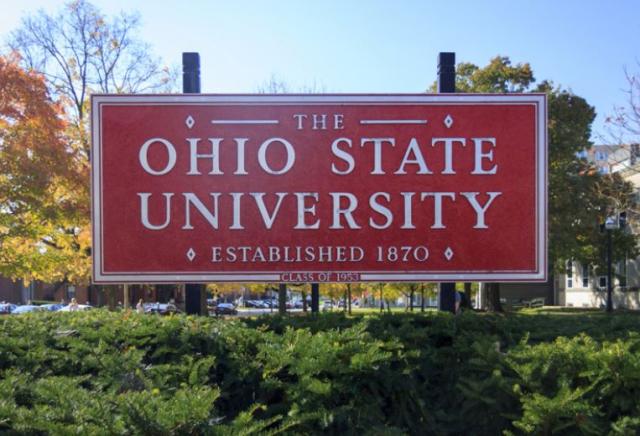 Photo of Ohio State University sign