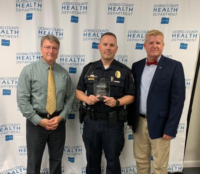 OSU Police officer Adam Featherling receives 2021 Public Health Guardian Award