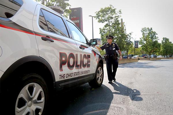 OSUPD Cruiser and officer