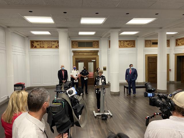 President Johnson at Podium