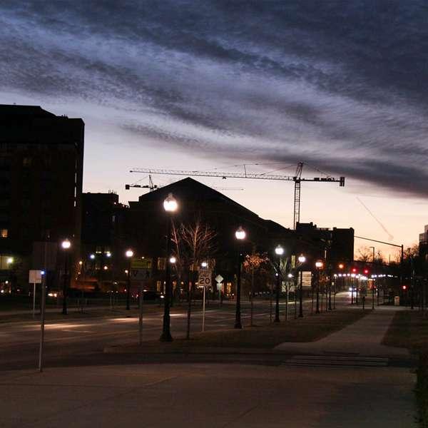 street in the evening