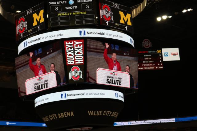 display board shows Officer Shaffer waving