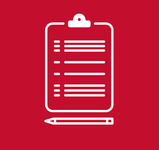 tile graphic for reports, clipboard and pencil