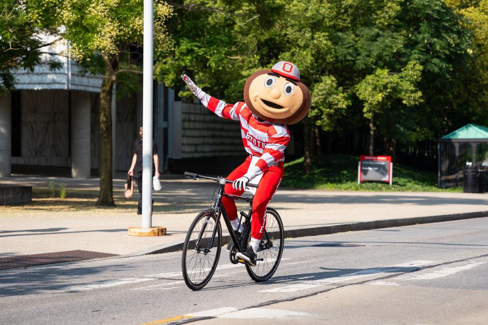 Brutus on Bike