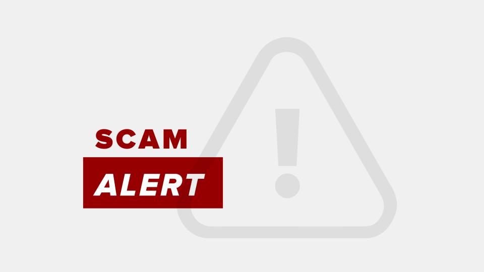 text that says scam alert