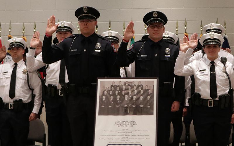 Three OSU Police recruits graduate as from Columbus Police Training Academy.