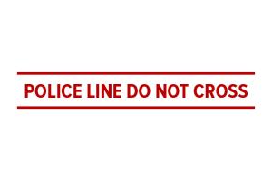 Icon of tape saying 'police line do not cross'