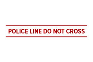Icon of tape saying 'police line do not cross'