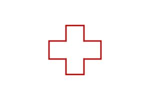 Icon of first aid cross,