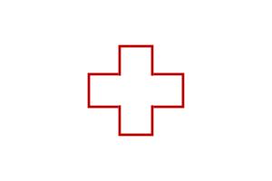 Icon of first aid cross,