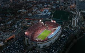 Ohio Stadium at night, under the lights