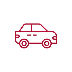 Line icon of a vehicle